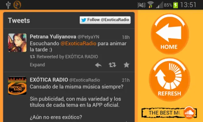 Exótica Radio android App screenshot 8